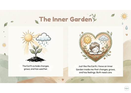 The Inner Garden: like the Earth outside, each child has an inner garden that grows, changes and needs care.